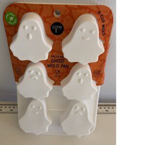 Halloween Silicone Ghost Faces Cupcake Mold Structure Jumbo Makes 6
